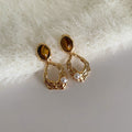 Retro Gold Plated Geometry Pea - DippedShop Wholesale - #7123