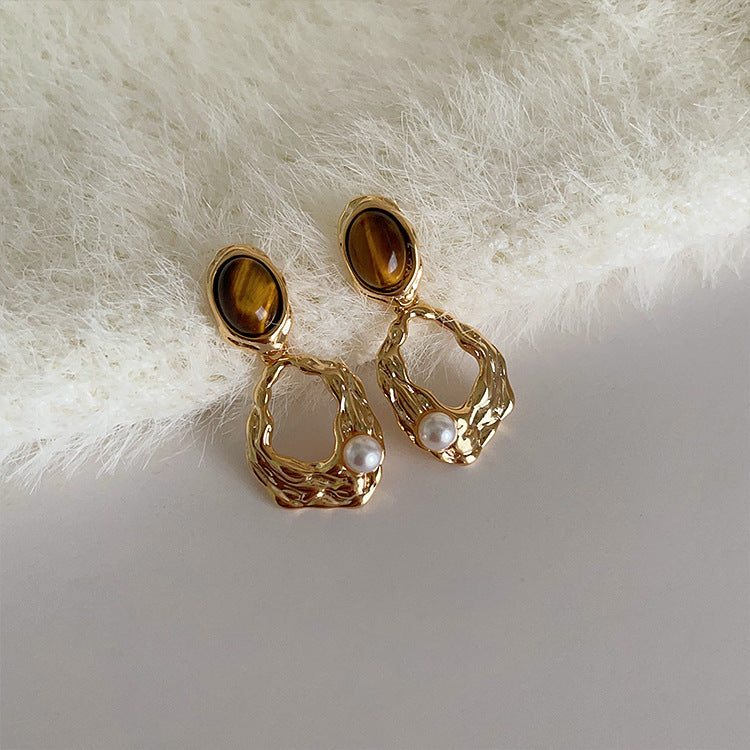 Retro Gold Plated Geometry Pea - DippedShop Wholesale - #7123