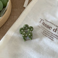 Sweet Polka Dots Mini Flower Hair Claw Clip 6W6HCP1288