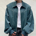 Vintage Leather Oversize Jacket - DippedShop Wholesale - #6371