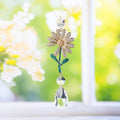 Crystal Daisy Window Suncatcher - DippedShop Wholesale - #9059