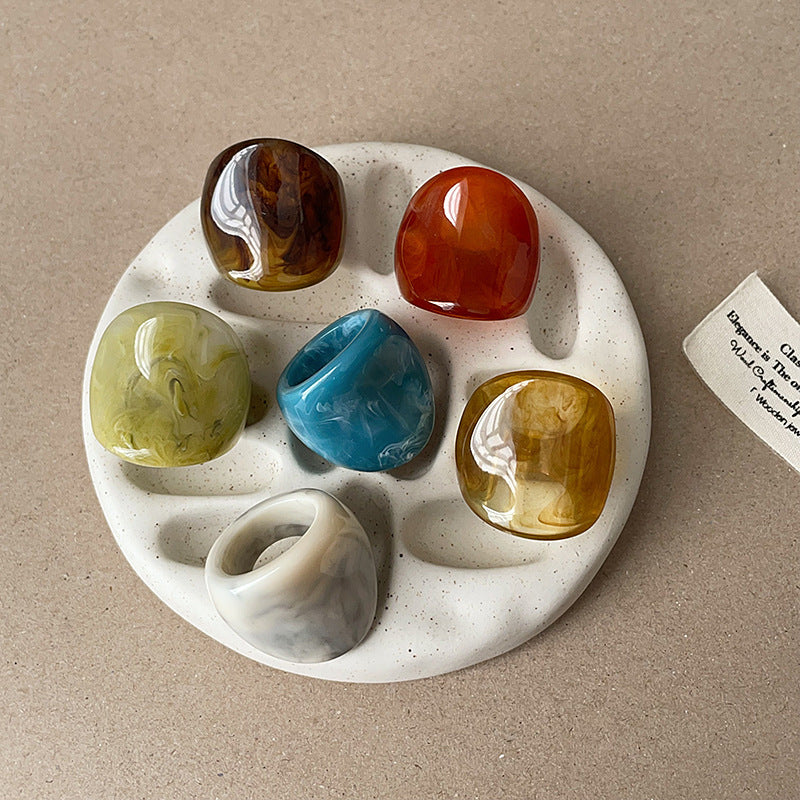Chunky Resin Ring - DippedShop Wholesale - #7571