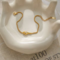 Minimalist Gold Plated Chain Bracelets 6W6JBR485