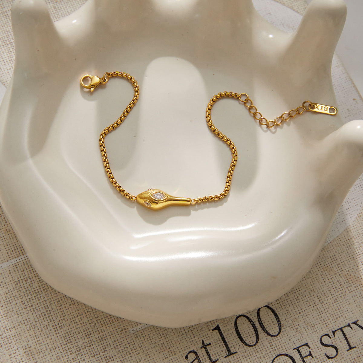 Minimalist Gold Plated Chain Bracelets 6W6JBR485