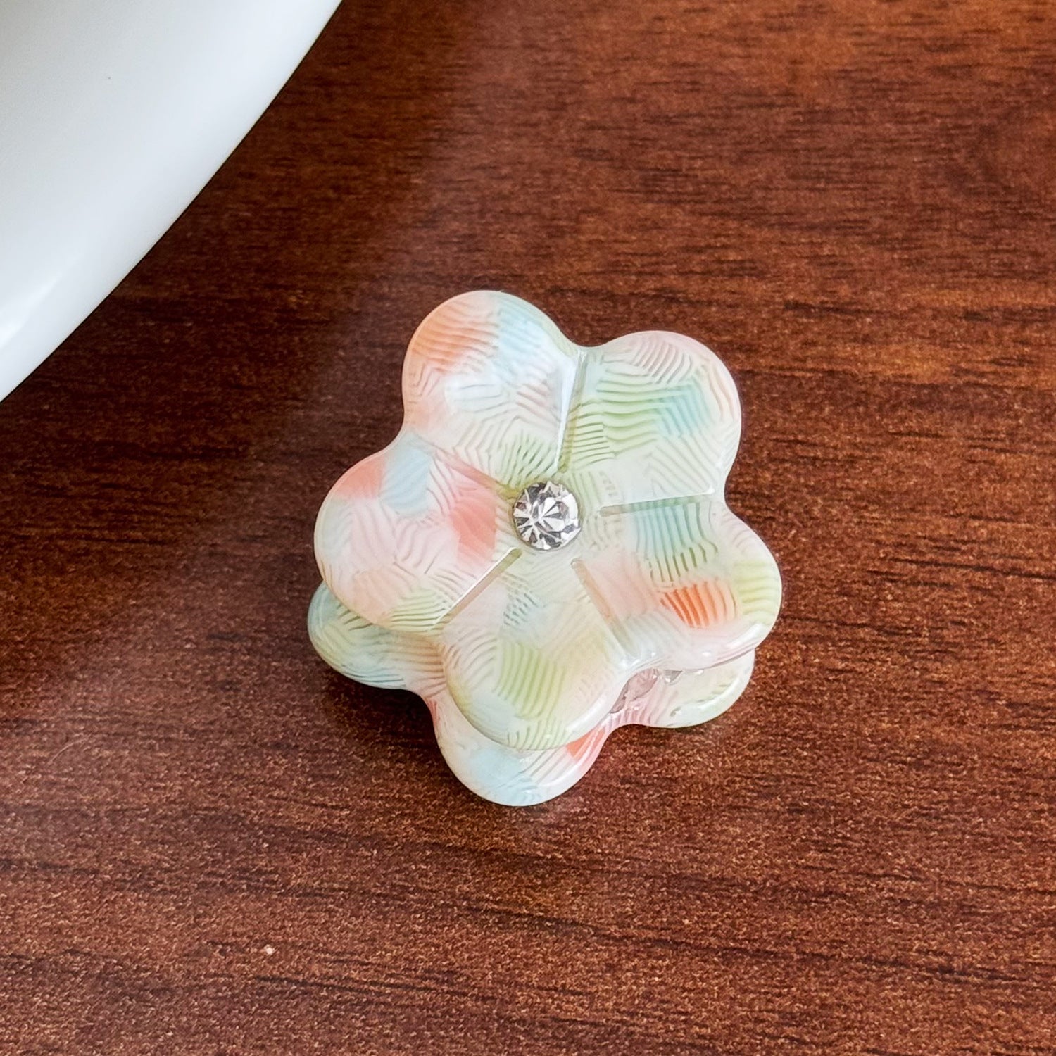 Cute Rhinestone Mini Flower Acetate Hair Claw 6W6HCP1247