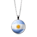 Stylish Country Flag Football Shape Pendant Necklace 8ZA6JNC279T