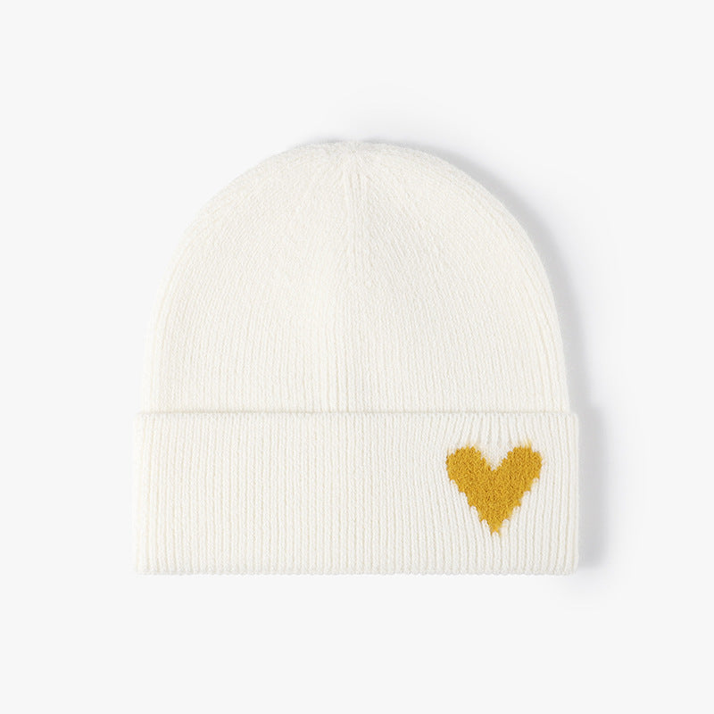 Heart Jacquard Knit Beanie - DippedShop Wholesale - #6003