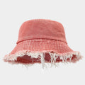 Frayed Wide Brim Bucket Hat - DippedShop Wholesale - #3635