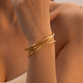 Minimalist Gold Plated Hollow - DippedShop Wholesale - #3075