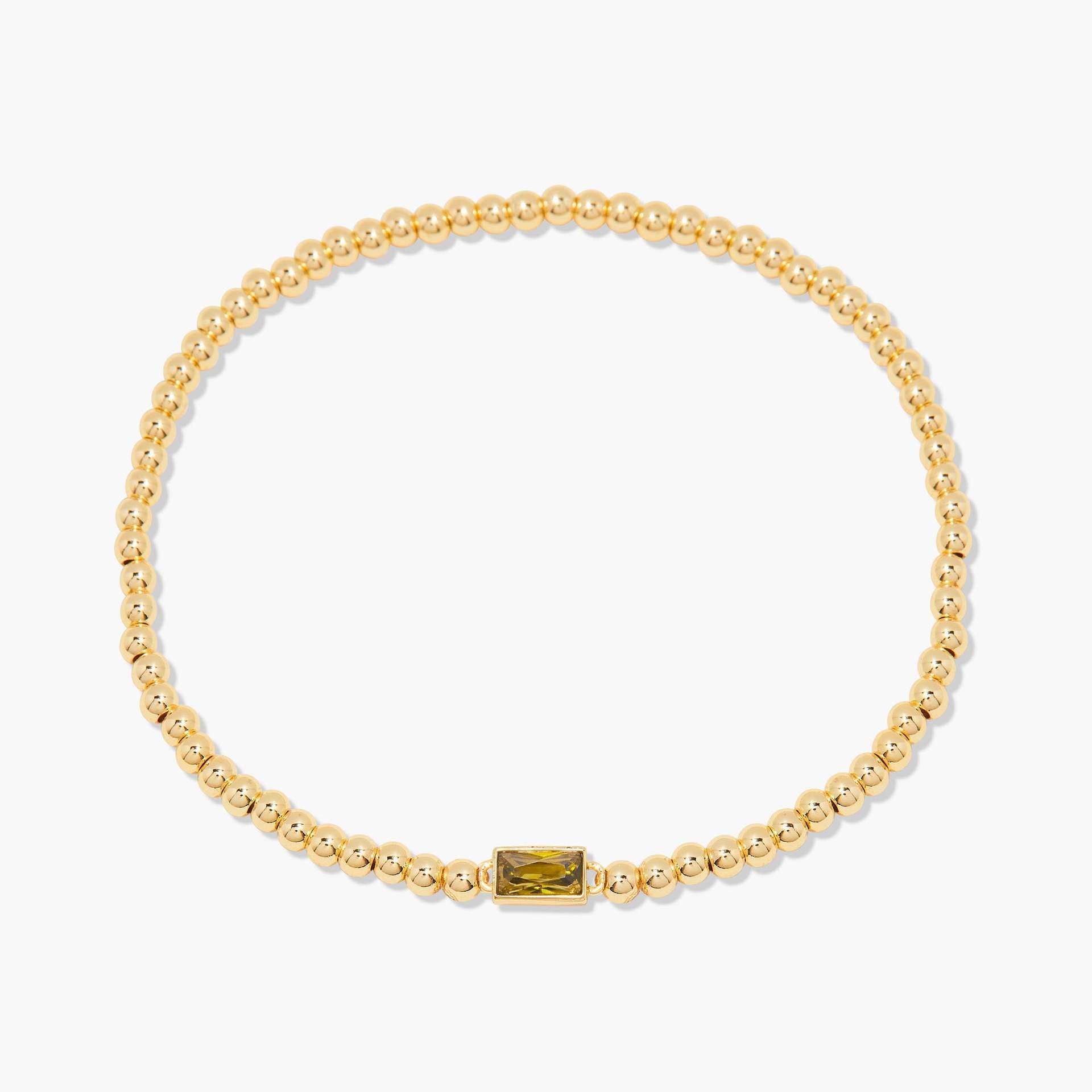 Luxury Square Rhinestone Gold Plated Beaded Bracelet 6W6JBR529