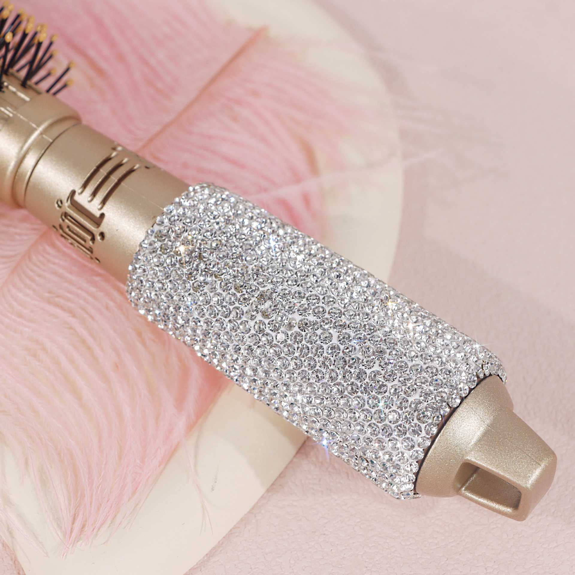 Sparkly Rhinestone Round Barrel Hair Brush 6C5CB159