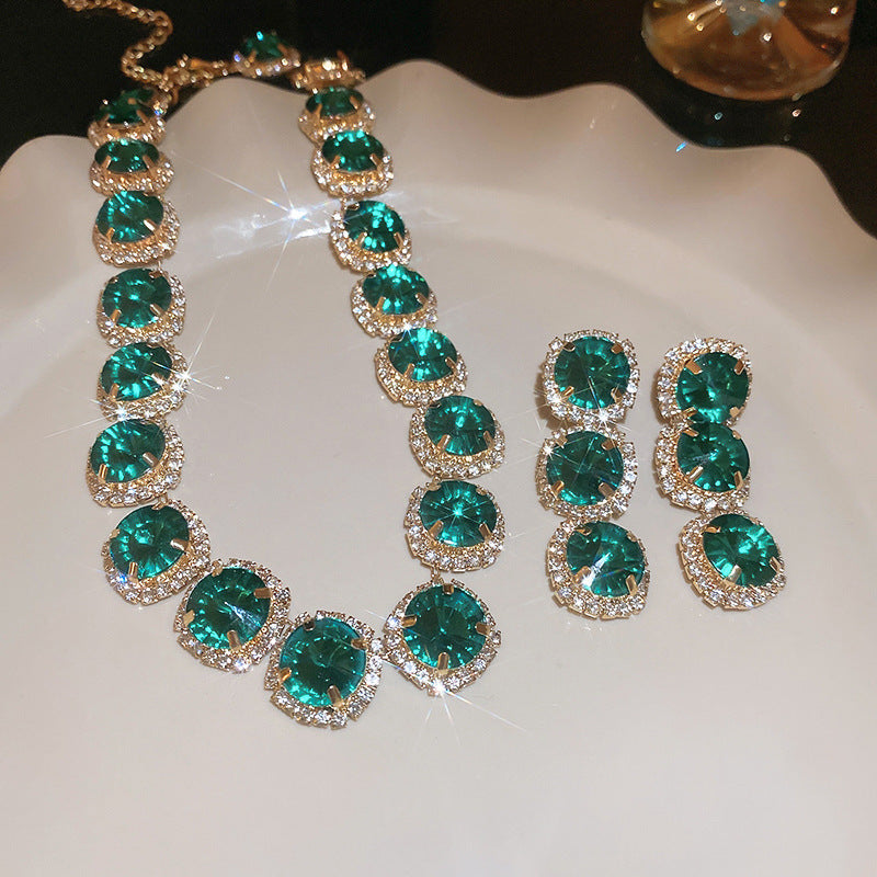 Stylish Rhinestones Tassel Choker Necklace 6W6JNC978