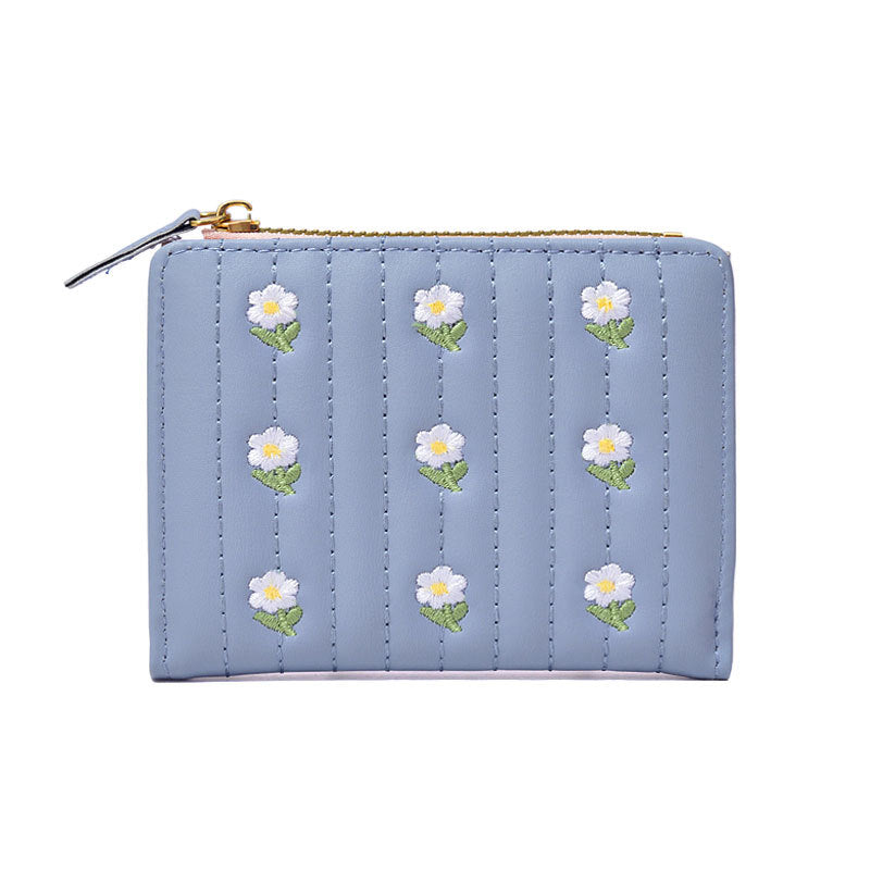 Cute Floral Embroideries Coin Purse Wallet 6S10BWB125