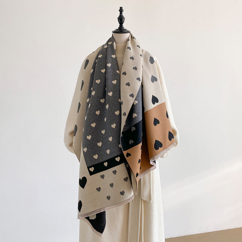 Reversible Jacquard Shawl Scarf - DippedShop Wholesale - #7971