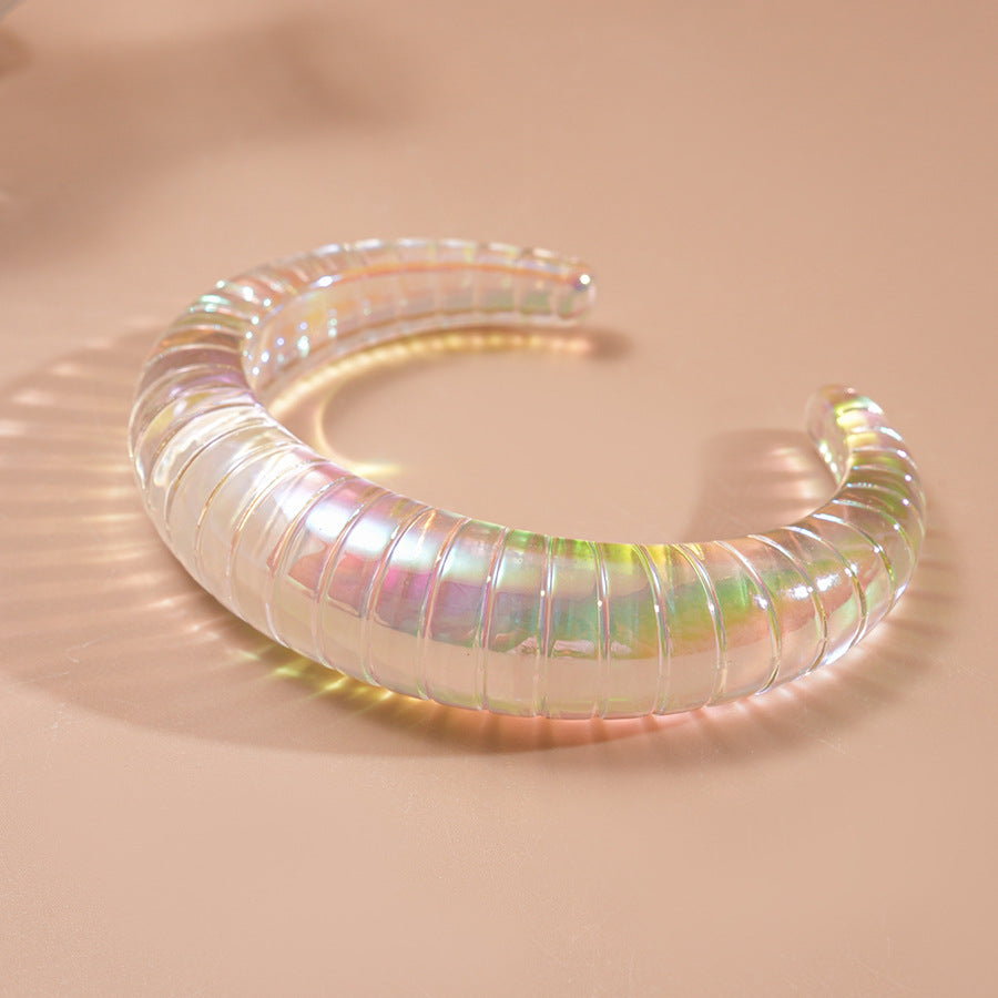 Trendy Iridescent Irregular Ac - DippedShop Wholesale - #8947