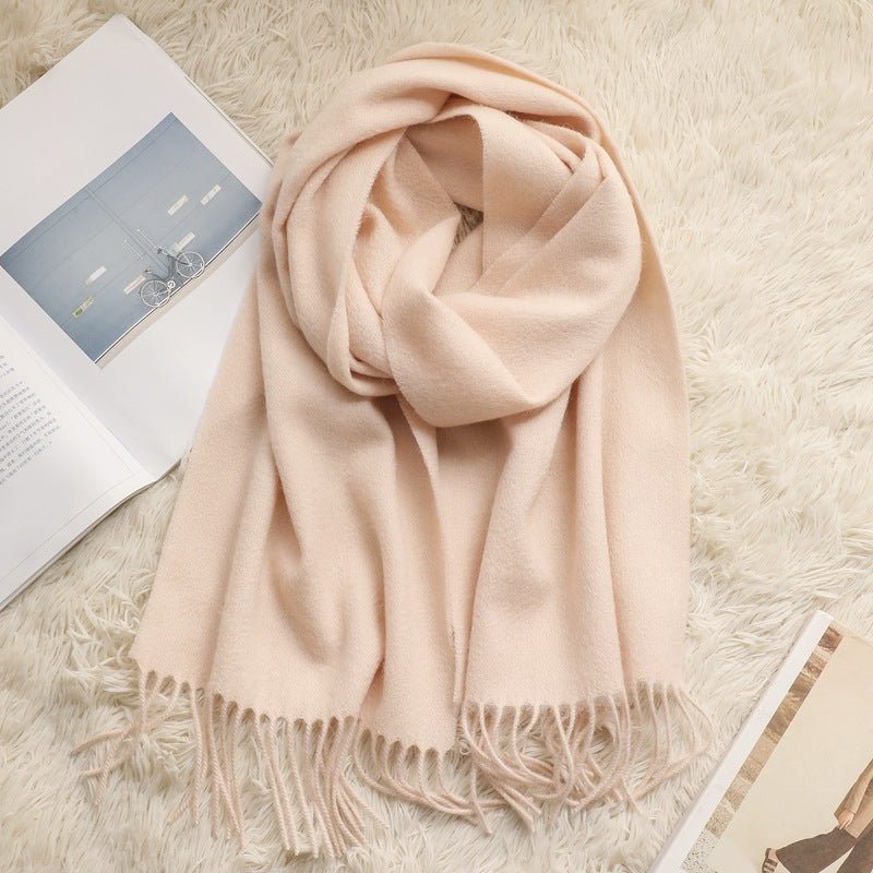 Solid Color Fringe Scarf - DippedShop Wholesale - #1507