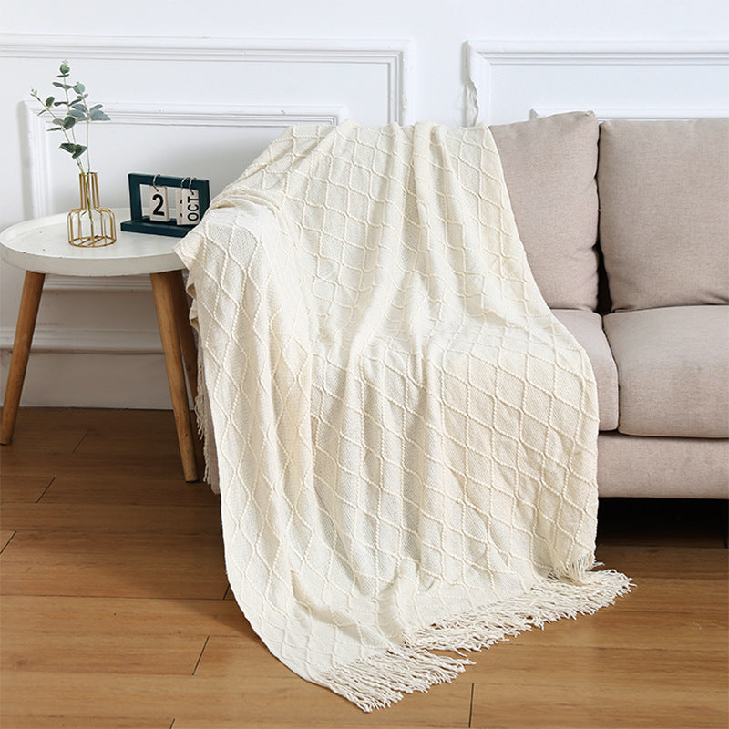Minimalist Diamond Pattern Blanket - DippedShop Wholesale - #9171