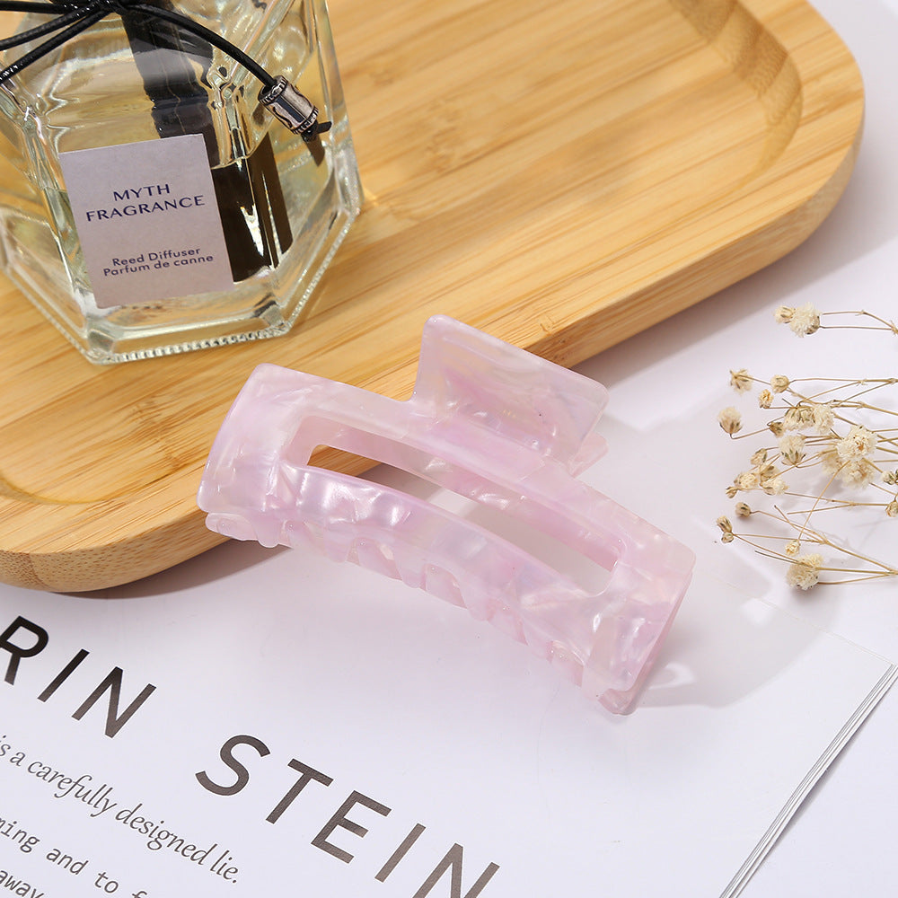 Trendy Candy Color Floral Print Acetate Hair Claw 8AS6HCP266T