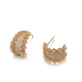 C-Shaped Cubic Zirconia Studs - DippedShop Wholesale - #4099