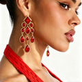 Crystal Teardrop Dangle Earrings - DippedShop Wholesale - #0195
