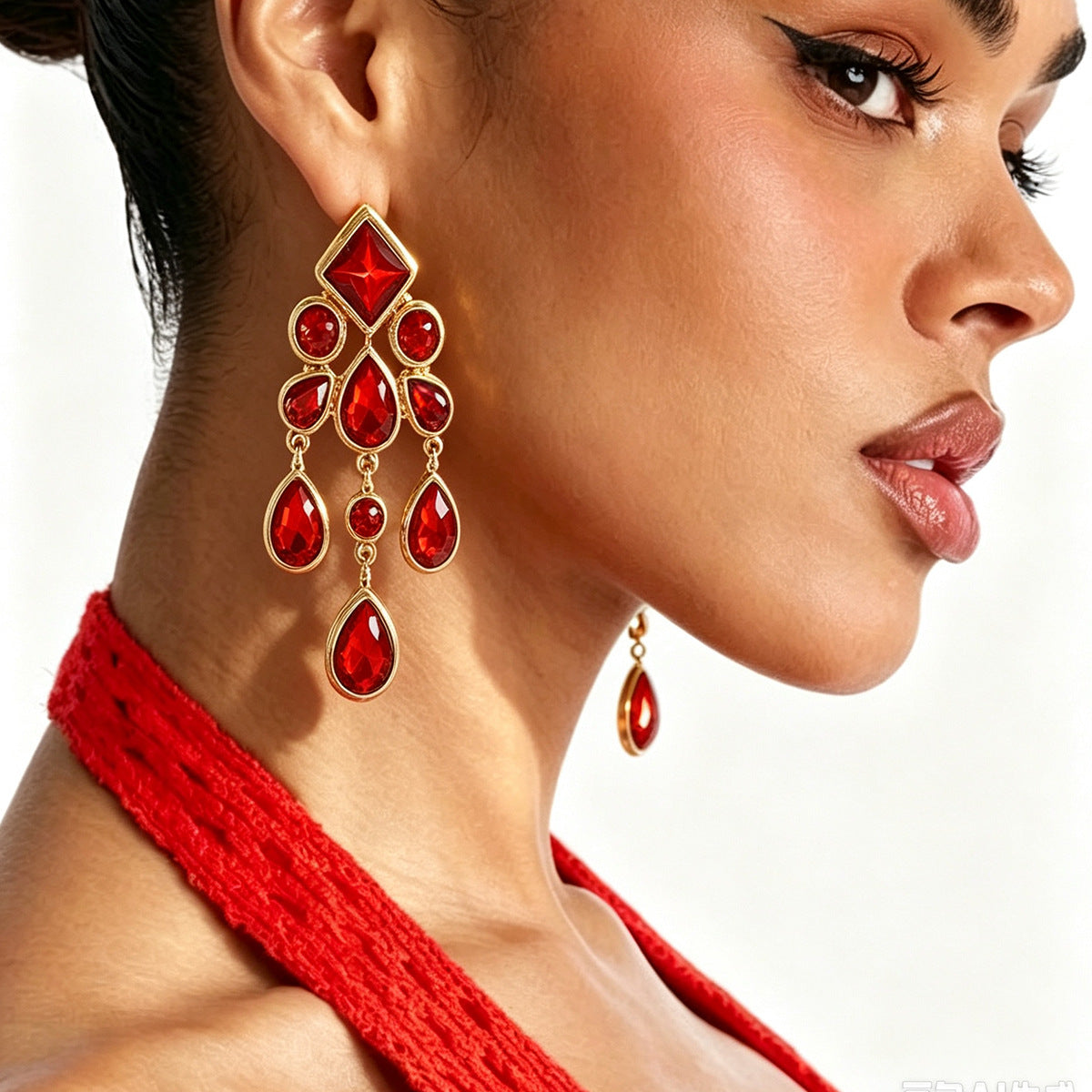 Crystal Teardrop Dangle Earrings - DippedShop Wholesale - #0195