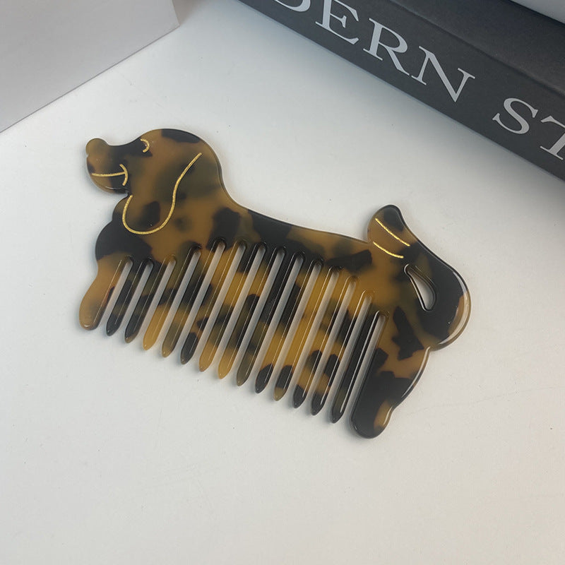 Hollow Puppy Shape Acetate Hair Combs MK2PPM6CT5CB41