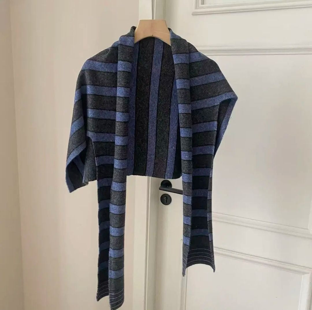 Striped Knit Scarf Shawl - DippedShop Wholesale - #8163