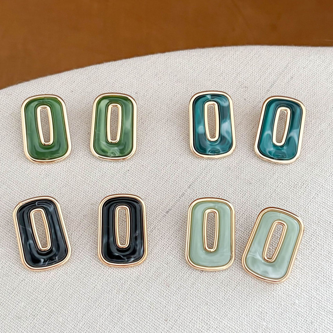 Acrylic Rectangle Drop Earrings - DippedShop Wholesale - #1443