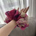 Flower Chiffon Hair Scrunchie - DippedShop Wholesale - #7155