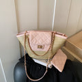 Elegant Raffia Basket Large Capacity Shoulder Bag 6W10BBG1850