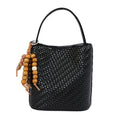 Trendy Woven Solid Color Handbag Bucket Bag 6W10BBG1987