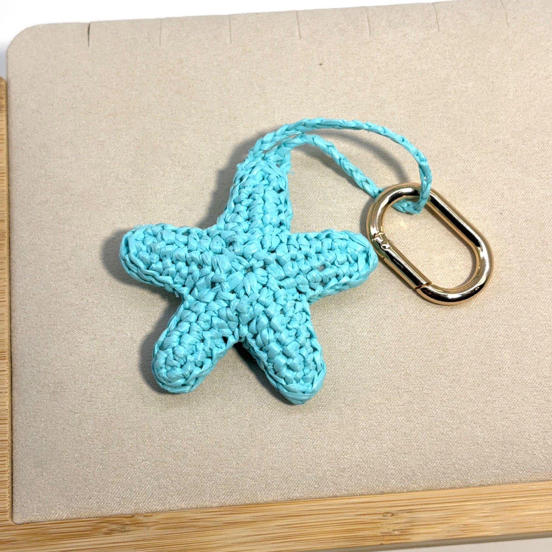 Cute Handmade Raffia Starfish Keychain Bag Charm MK2ZCAS6W10BBC47