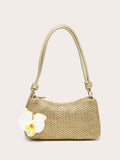 Trendy Straw Woven Beach Shoulder Bag 6W10BBG2376