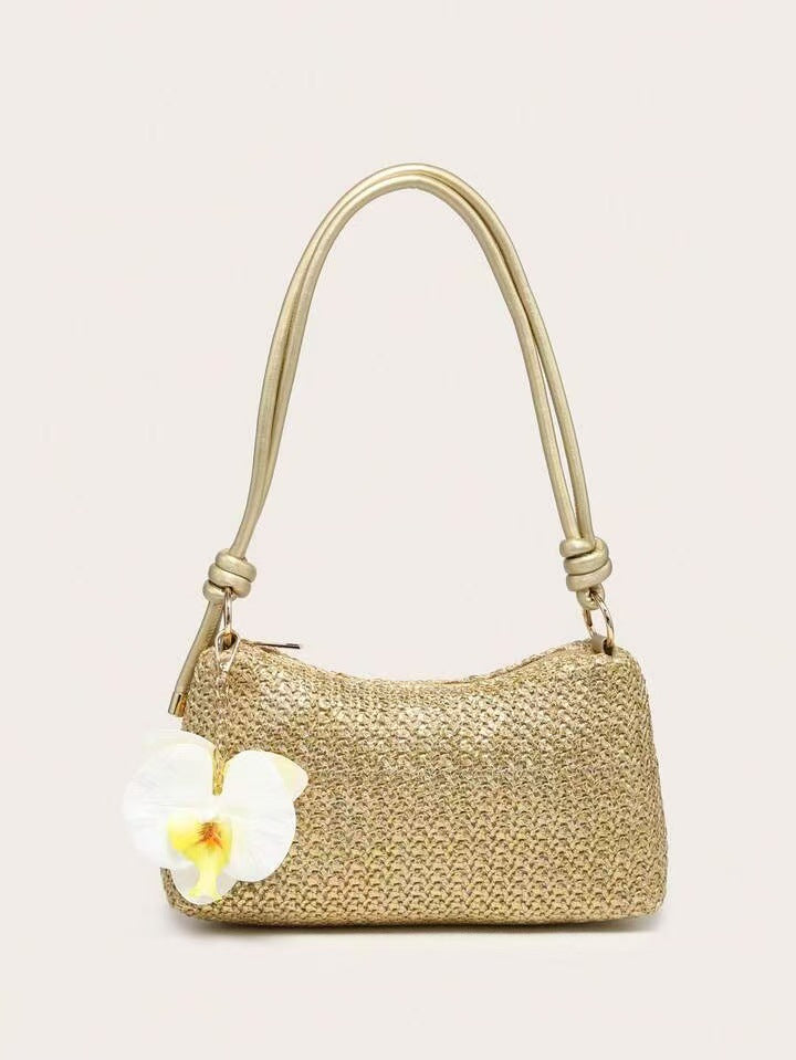 Trendy Straw Woven Beach Shoulder Bag 6W10BBG2376
