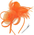 Flower Feather Fascinator Headband - DippedShop Wholesale - #5939