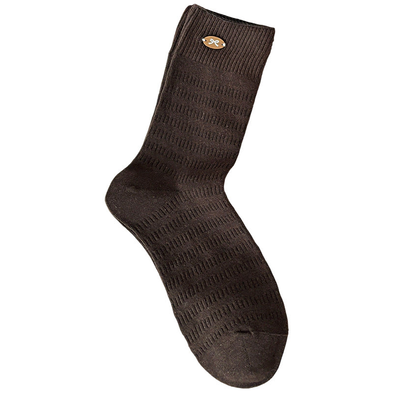 Winter Soft Color Block Slouch Crew Socks 6W8FSO543