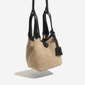 Trendy Beach Straw Woven Crossbody Bucket Bag 8BW6BBG428T