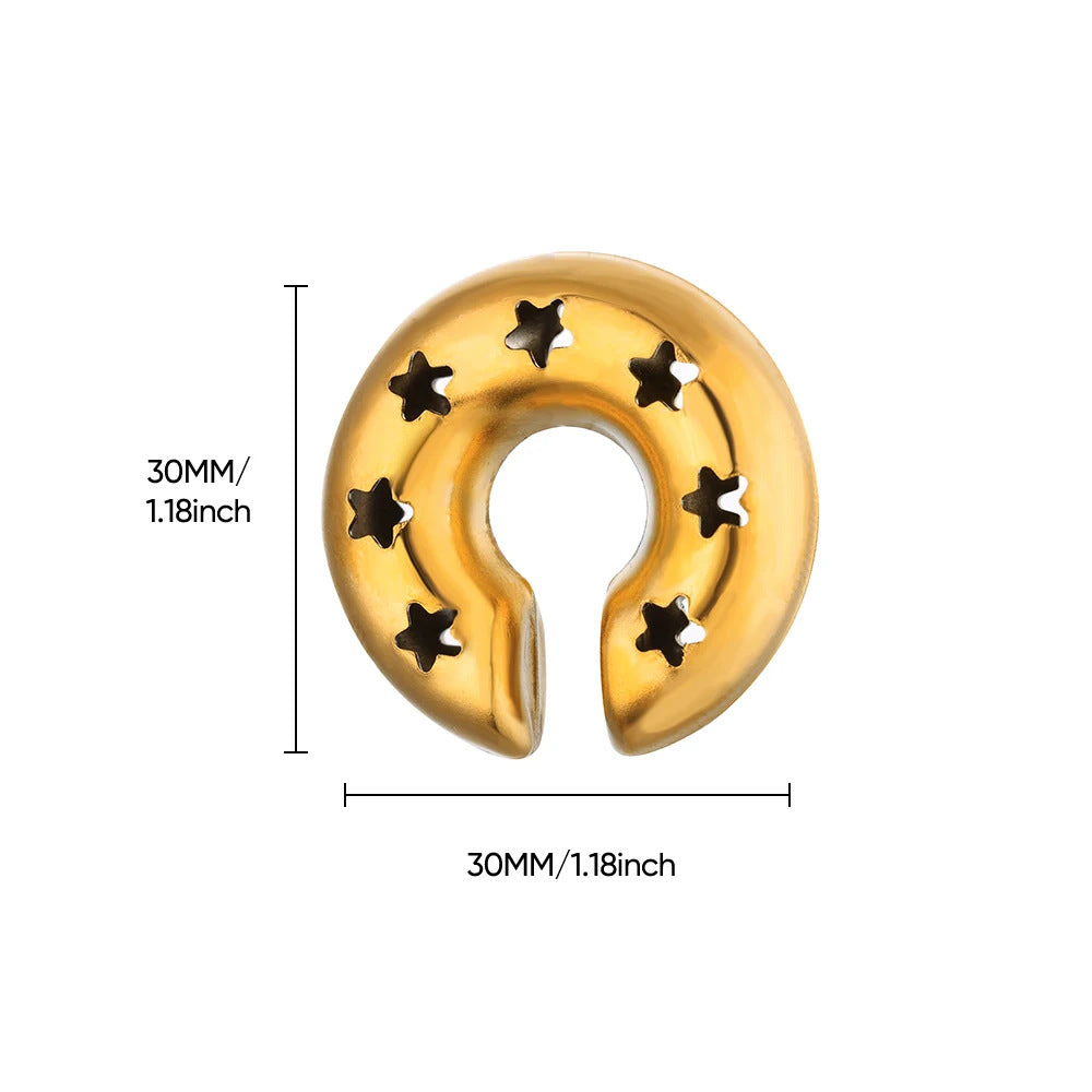 Gold Plated Star Stud Earrings - DippedShop Wholesale - #5731