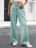 Vintage Plaid Wide Leg Pants - DippedShop Wholesale - #9843