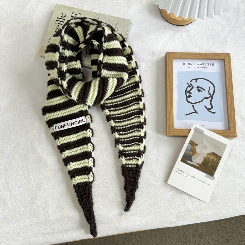 Chunky Knit Triangle Scarf - DippedShop Wholesale - #9475