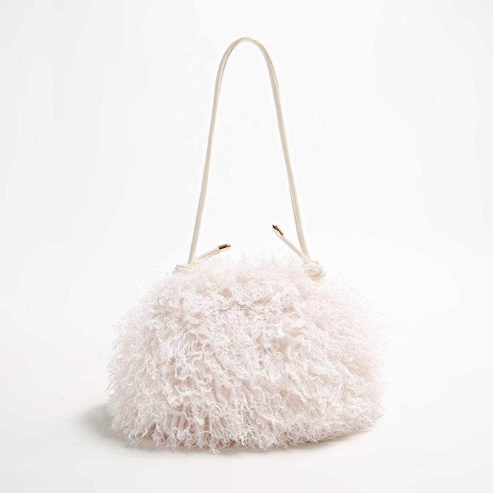 Fluffy Faux Fur Large Capacity Cloud Underarm Bag 6W10BBG2396
