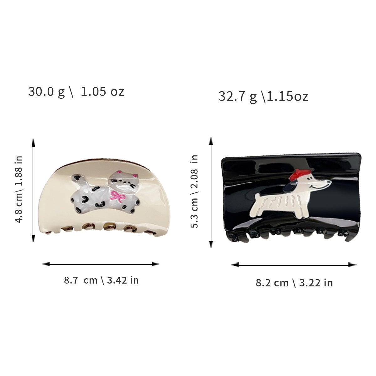 Cute Dog Patchwork Acetate Hair Claw MK2PPM6W6HCP340