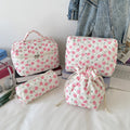 Floral  Quilted Storage Cosmetic Bag 6C5CO72