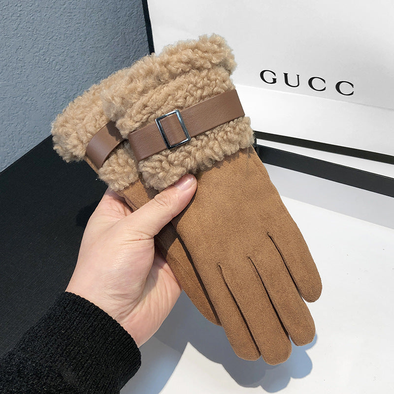 Winter Touch Screen Thermal Suede Gloves DO25G709