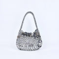 Stylish Solid Color Hand Woven Glitter Sequin Handbag 8CW6BBG514T