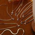 3-Pcs Multi-Layered Cross Pendant Snake Chain Necklace 6W6JNC401L