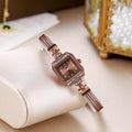 Retro Gold Rhinestone Quartz Bangle Wrist Watch MK2SSAS6W6JWA09