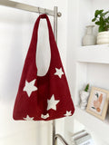 Casual Star Embroidery Large Capacity Shoulder Bag 6W10BBG2362