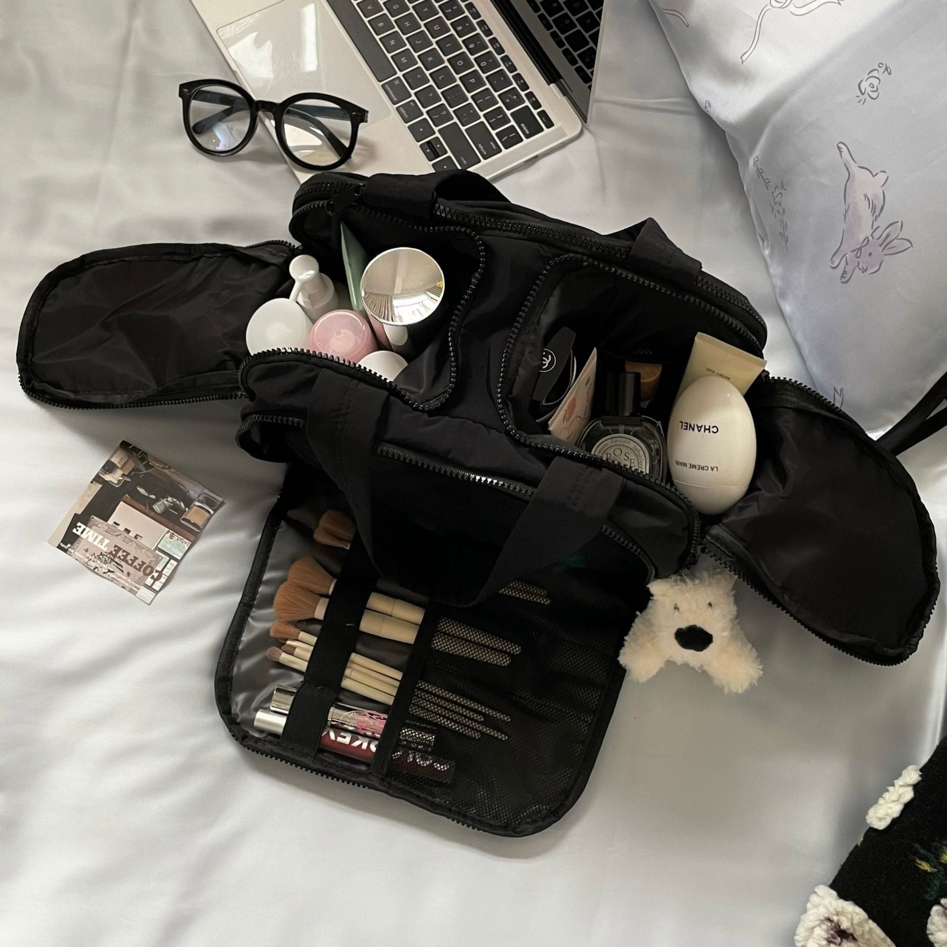 Solid Color Large Capacity Multi Layer Makeup Bag MK2BW6S10BOB91