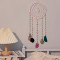 Natural Stones Geometric Crystal Chain Hanging Suncatchers MK2CZAS6H7HLS85